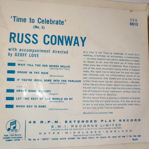 Russ Conway – Time To Celebrate 7" single