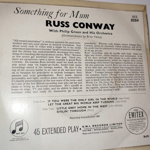 Russ Conway – Something For Mum 7" Single